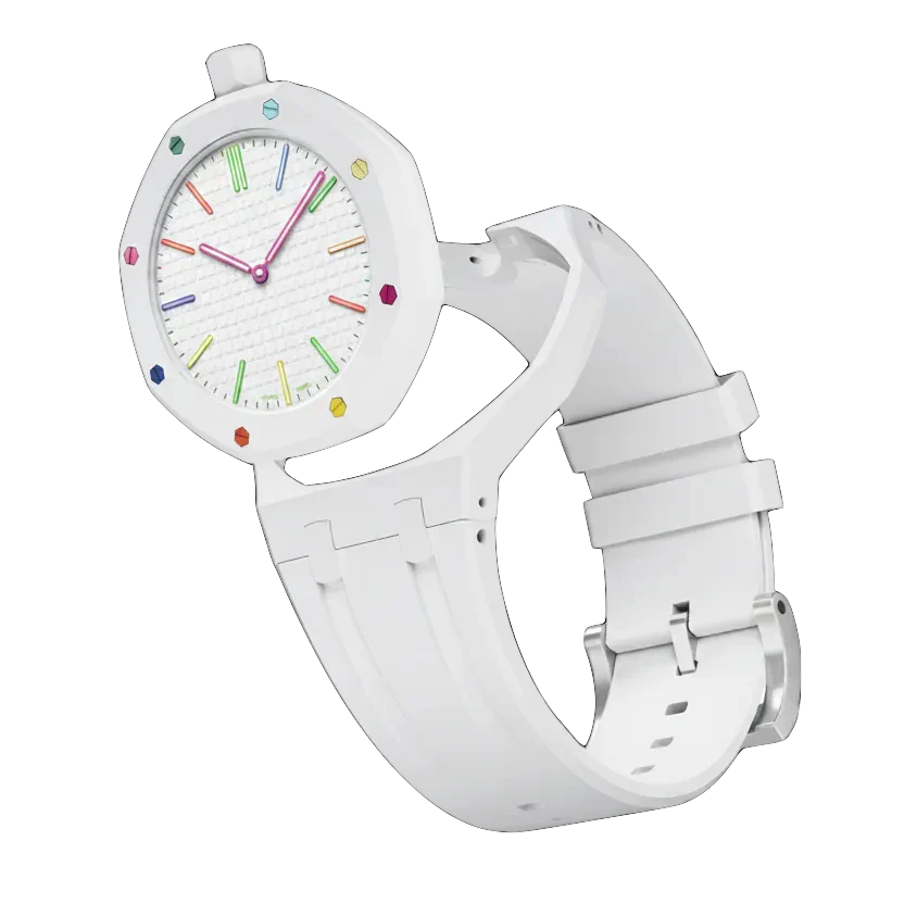 Bracelet HUIT-BLANC blanc pour Royal Pop, bracelet interchangeable permettant de personnaliser une montre tendance