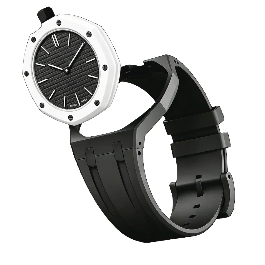 Bracelet OCHO-NEGRO noir compatible Royal Pop, bracelet de montre élégant pour personnaliser une montre tendance