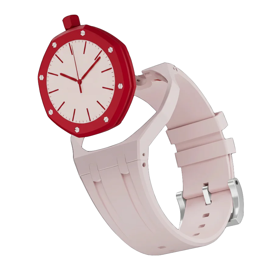 Bracelet OTTO-ROSSO rouge pour Royal Pop, bracelet interchangeable permettant de personnaliser sa montre