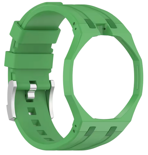 Bracelet GREEN-EIGHT vert adapté aux montres Royal Pop, accessoire tendance pour une personnalisation unique