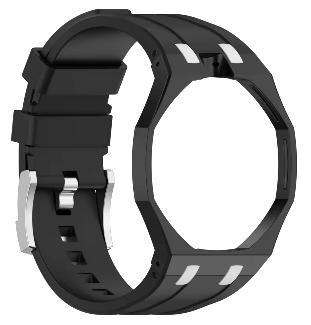 Bracelet noir OCHO-NERO compatible Royal Pop, accessoire élégant pour personnaliser une montre tendance