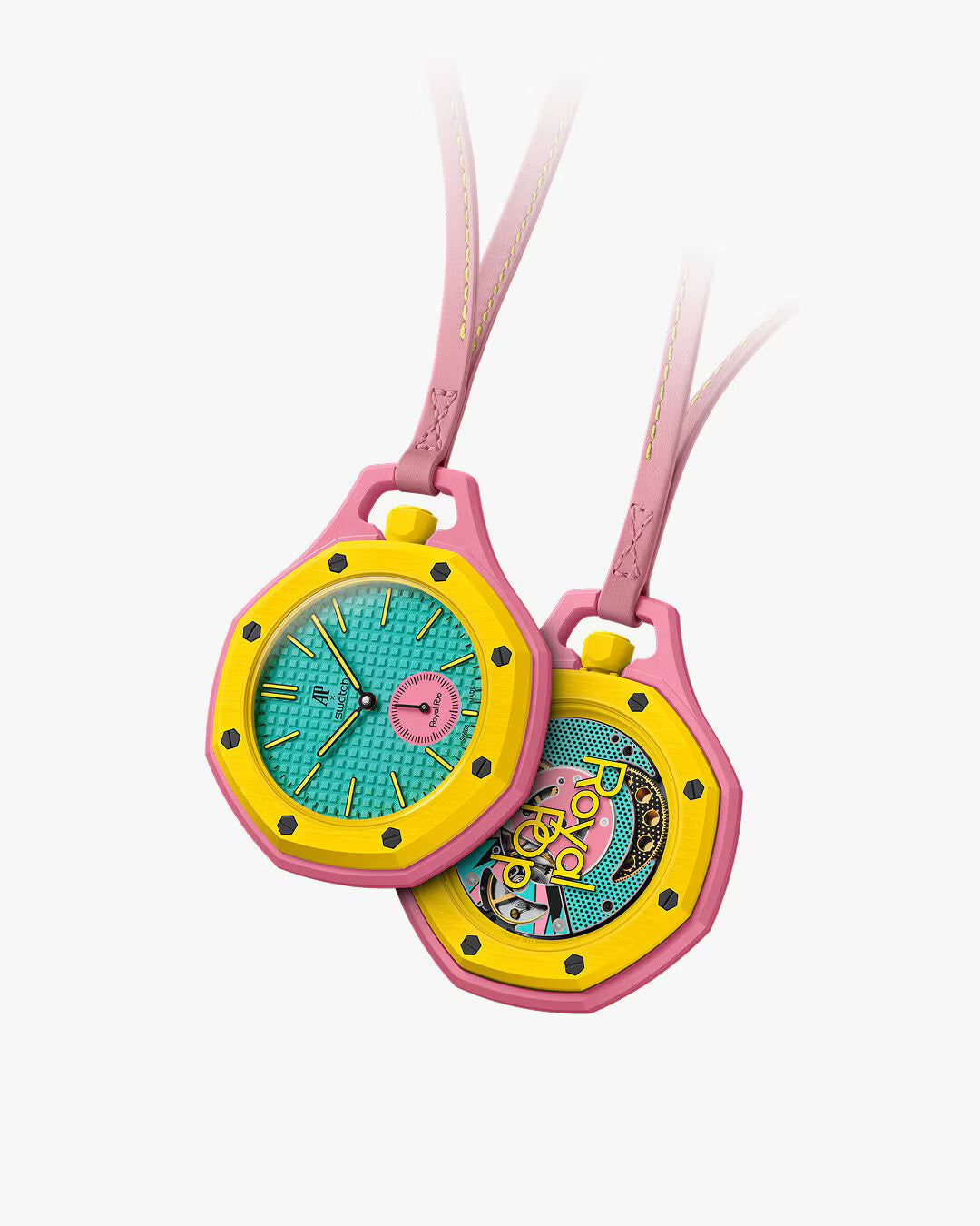 Montre Royal Pop OTG-ROZ POP avec design rose élégant, accessoire tendance personnalisable avec bracelets compatibles Royal Pop Strap Pop