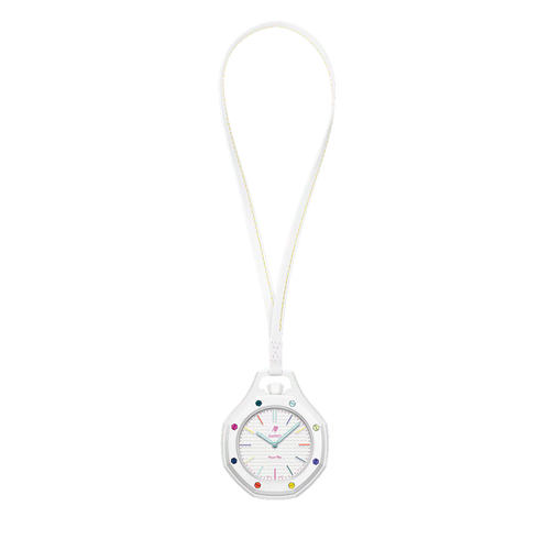 Montre Royal Pop HUIT-BLANC blanche au design épuré, montre tendance personnalisable avec bracelet compatible Royal Pop