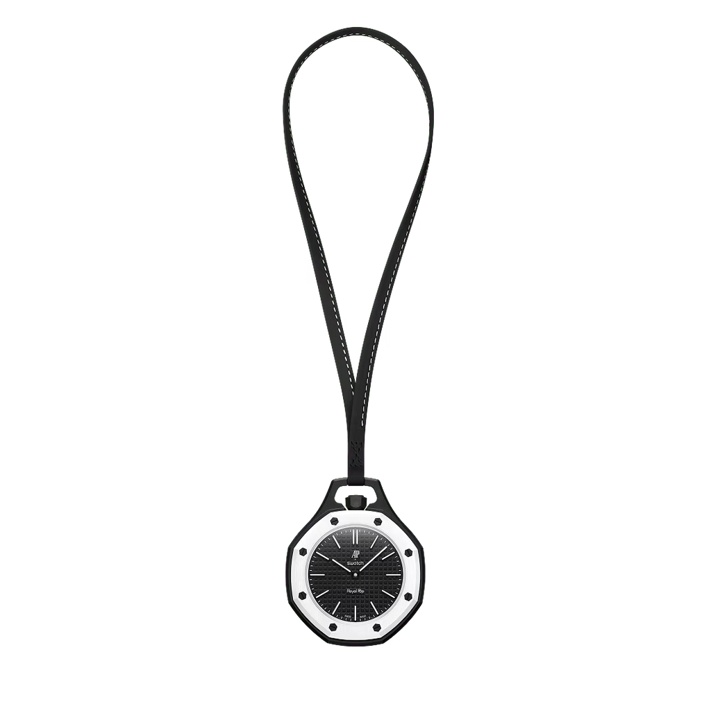 Montre Royal Pop OCHO-NEGRO noire au design élégant, modèle de montre personnalisable avec bracelet compatible Royal Pop par Strap Pop