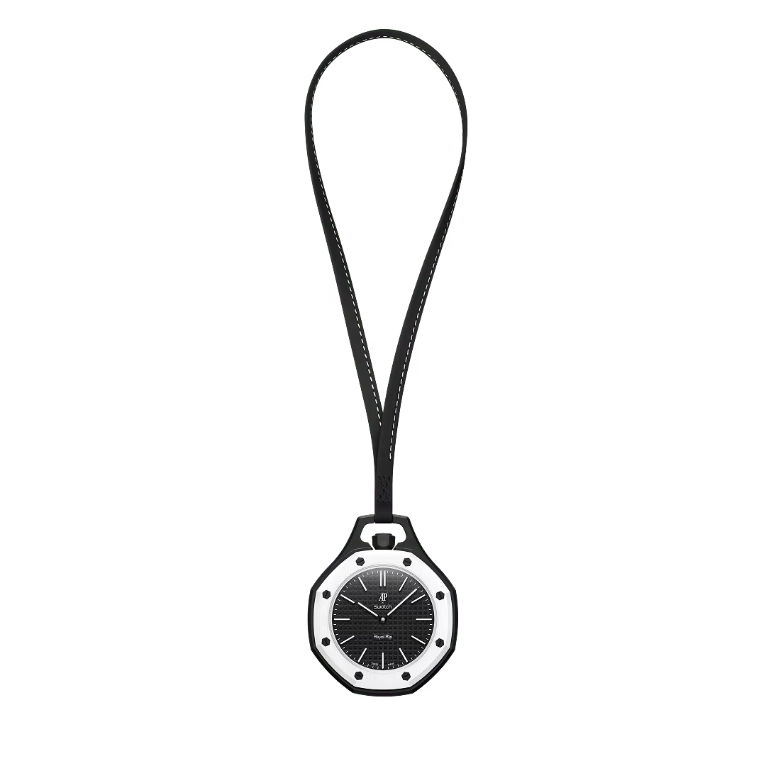 Montre Royal Pop OCHO-NEGRO noire au design élégant, modèle de montre personnalisable avec bracelet compatible Royal Pop par Strap Pop